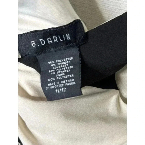 B. Darlin, Color Black And Crème Stripped Dress, Juniors Size 11/12 - Picture 6 of 6